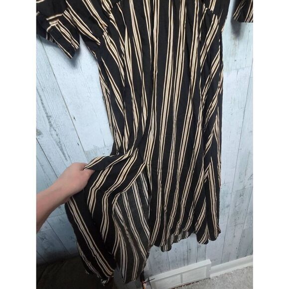 Uma and Leopold Anita Striped Midi Kaftan Dress Sz. XL - Picture 8 of 10